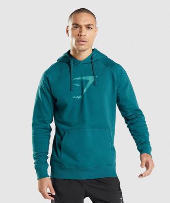 Gymshark Sharkhead Infill Muške Majica S Kapuljačom Tirkizne | HR 2723CTV